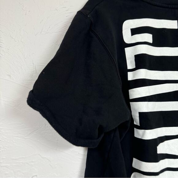 Opening Ceremony Black & White Graphic Print Short Sleeve Sweatshirt Womens S - Picture 10 of 13